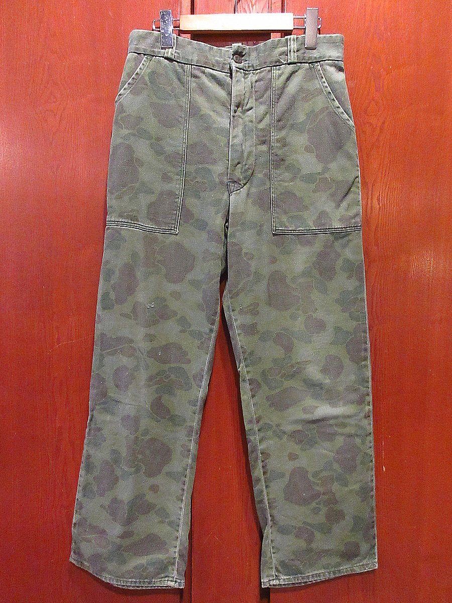 ビンテージ60's○ダックハンターカモベイカーパンツ実寸W78-84cm