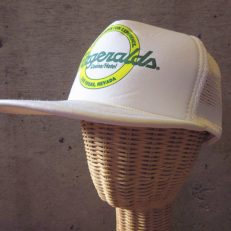 ビンテージ80's○DEADSTOCK Fitzgeraldsメッシュキャップ白