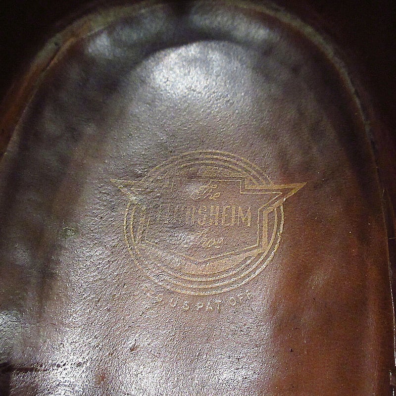 ビンテージ50's○FLORSHEIMキャップトゥスウェードシューズ黒size 10 1