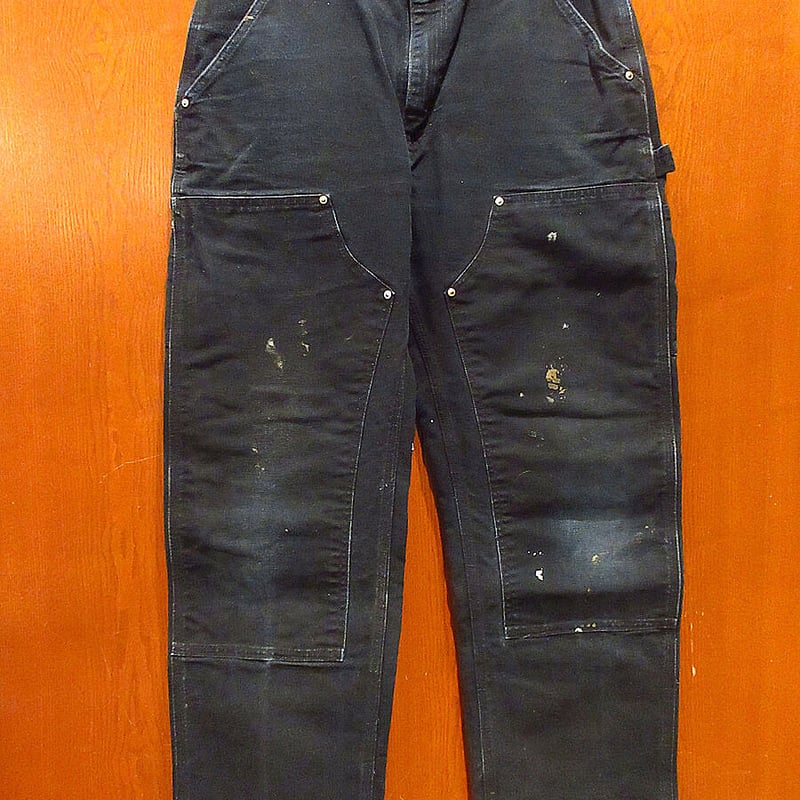 MADE IN U.S.A. Carharttダブルニーダックペインターパンツ黒実寸W84cm