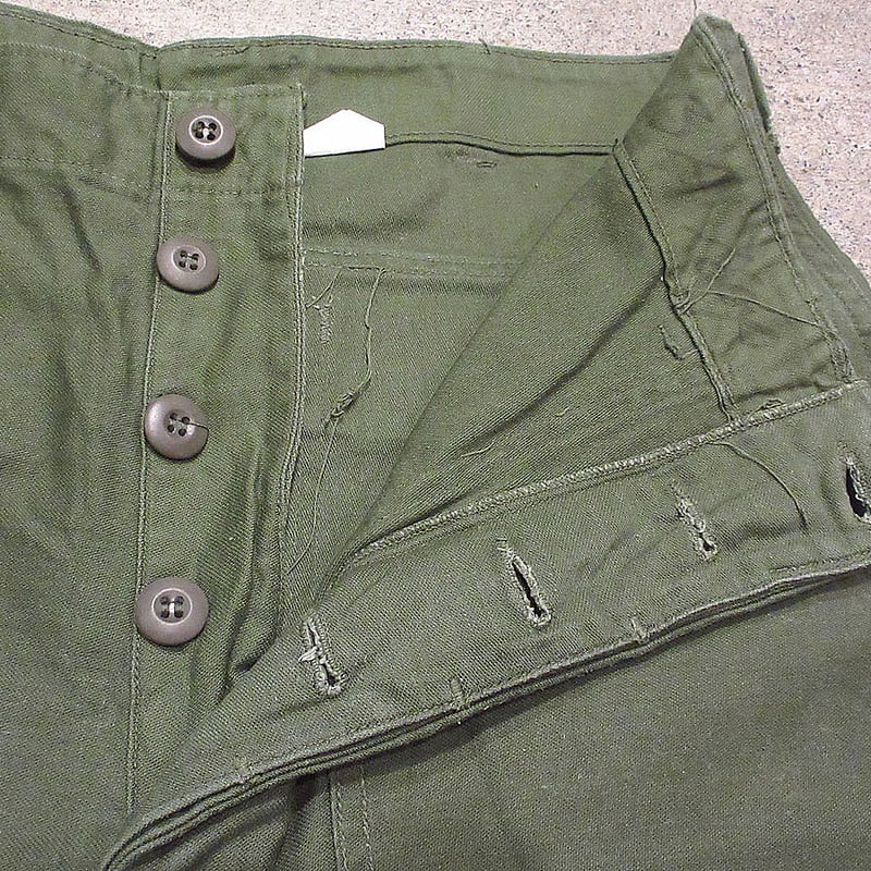 US ARMY 60s 前期 ベイカーパンツ ボタンフライ 60's～ U.S.ARMY ベイカーパンツ ボタンフライ 実寸(30x28位