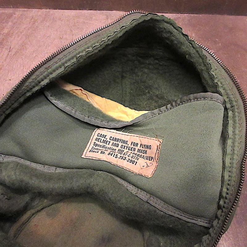 ビンテージ60's○U.S.NAVYヘルメットバッグ○250901n7-bag-hnd海軍ミリ