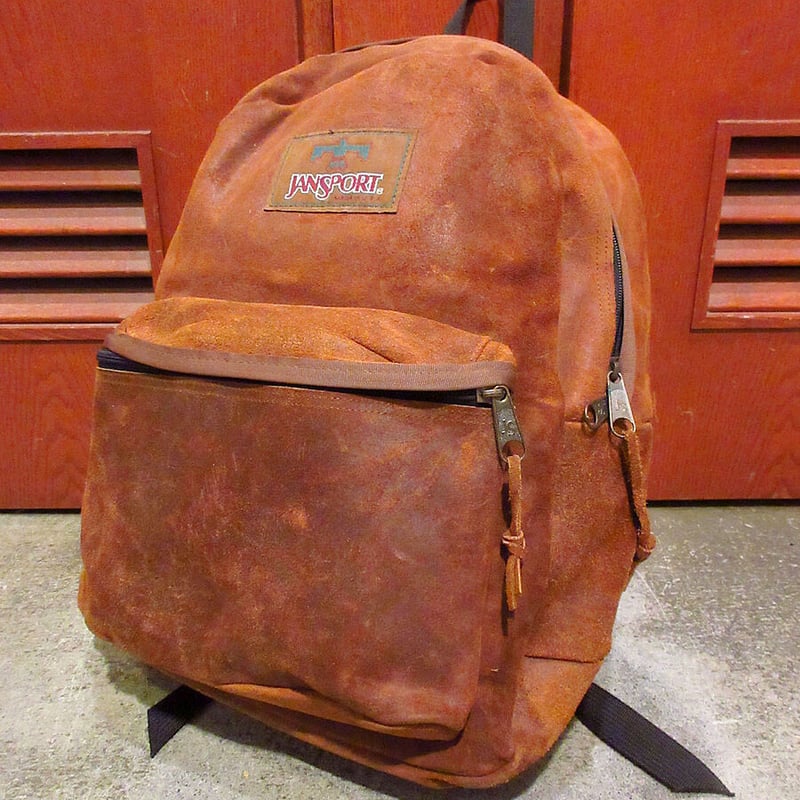 ビンテージ90's○JANSPORT スウェードバックパック茶○210716j8-bag-bp...