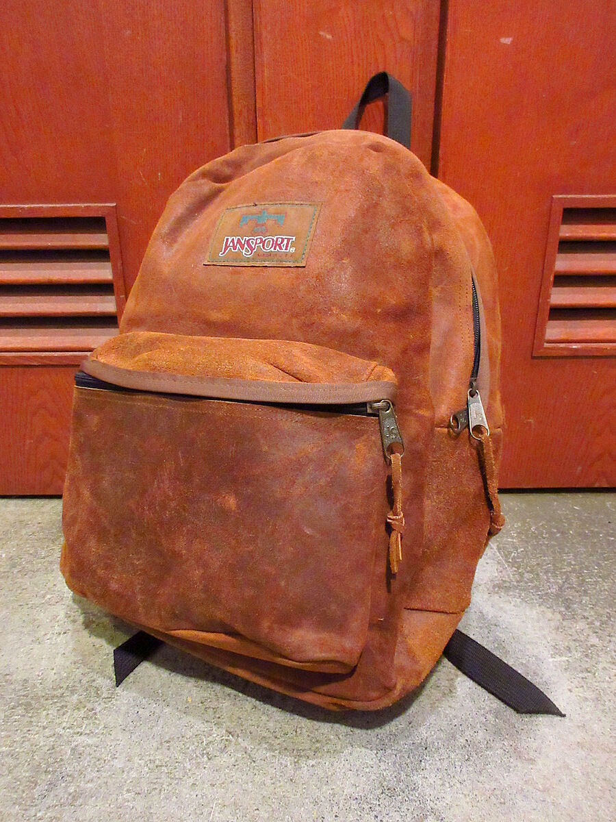 ビンテージ90's○JANSPORT スウェードバックパック茶○210716j8-bag-bp