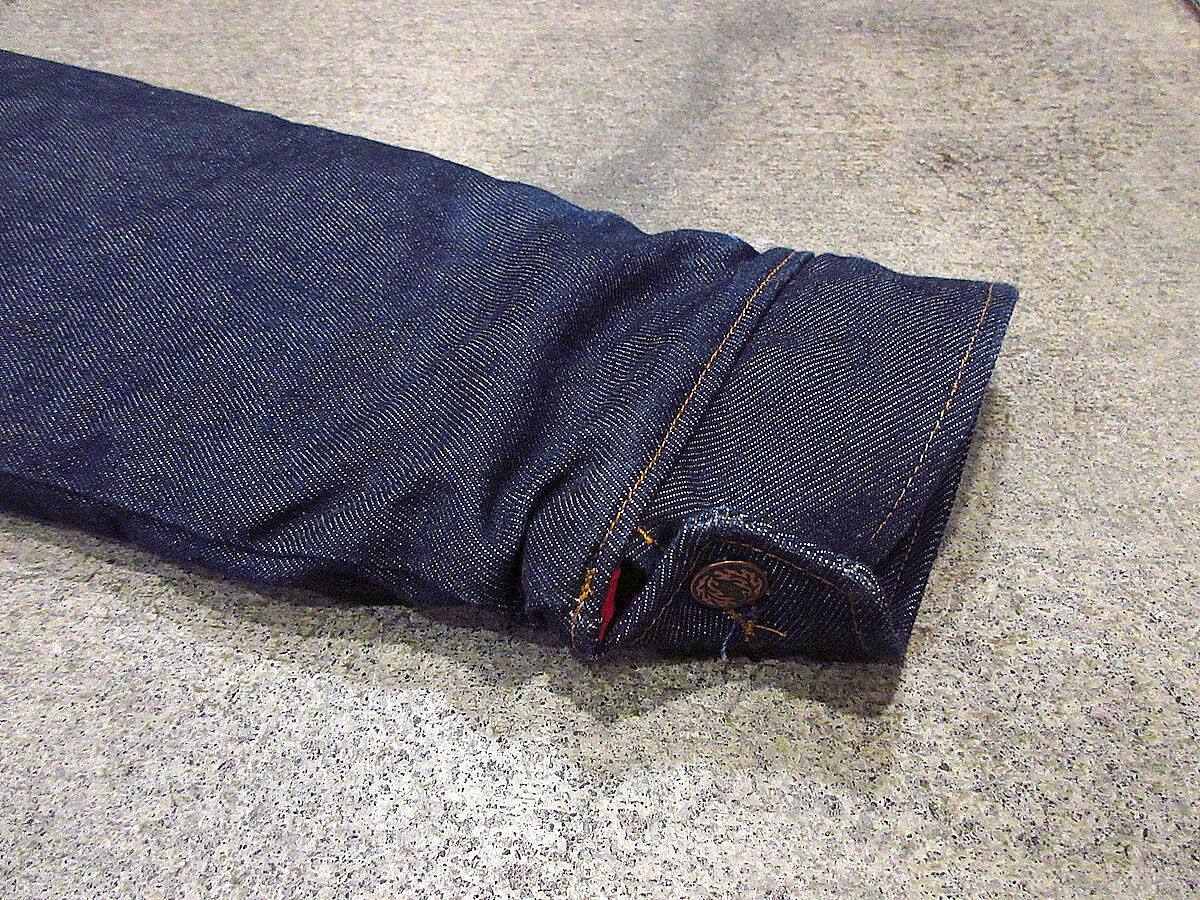 希少品 BLUE BLUE カバーオール ヴィンテージ加工 赤キルティング L ビンテージ80's○裏地キルティングデニムカバーオール濃紺