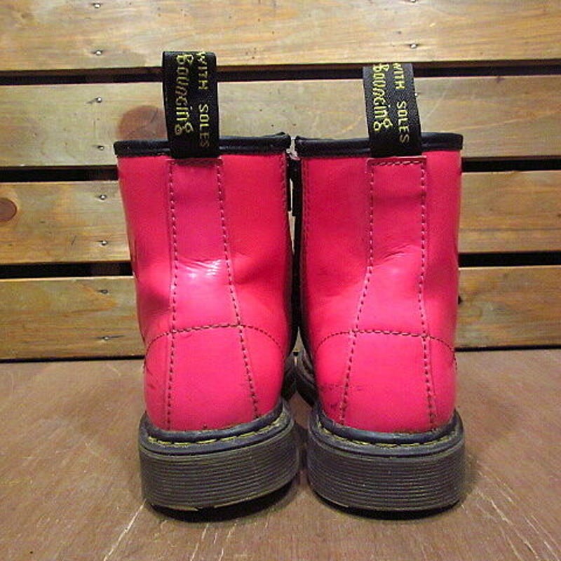 Dr.Martensサイドジップ8ホールエナメルブーツピンク○201106n8 Dr.Martensサイドジップ8ホールエナメルブーツピンク○201106n8