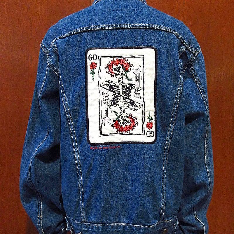 ビンテージ90's○GRATEFUL DEADトランプワッペン付きデニム ビンテージ90's○GRATEFUL DEADトランプワッペン付きデニム