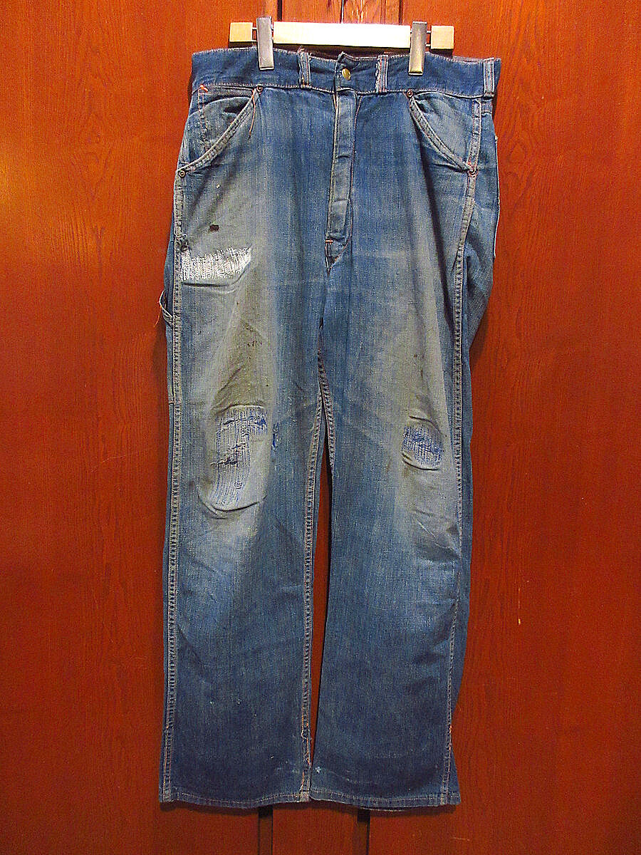 ビンテージ50's60's○BIG SMITHデニムペインターパンツ実寸W83cm ビンテージ50's60's○BIG SMITHデニムペインターパンツ実寸W83cm