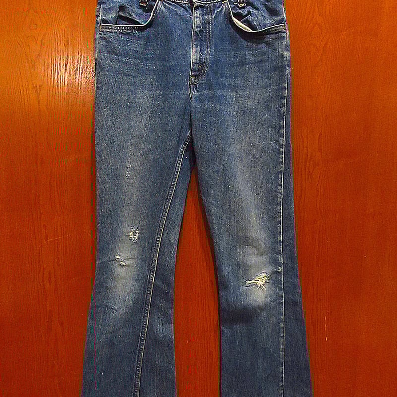 リーバイス 646 ヴィンテージ オリジナル BIG E オレンジタブ 70s Vtg 1970s Levis 646 Flare Jeans Dark Blue Big E Orange Tab Single