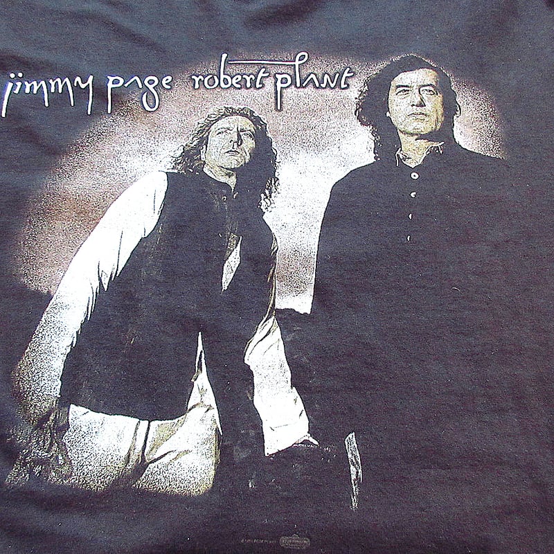 ビンテージ90's○Jimmy Page Robert PlantツアーTシャツ黒size L ビンテージ90's○Jimmy Page Robert PlantツアーTシャツ黒size L