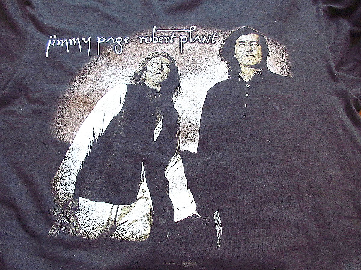 ビンテージ90's○Jimmy Page Robert PlantツアーTシャツ黒size L ビンテージ90's○Jimmy Page Robert PlantツアーTシャツ黒size L