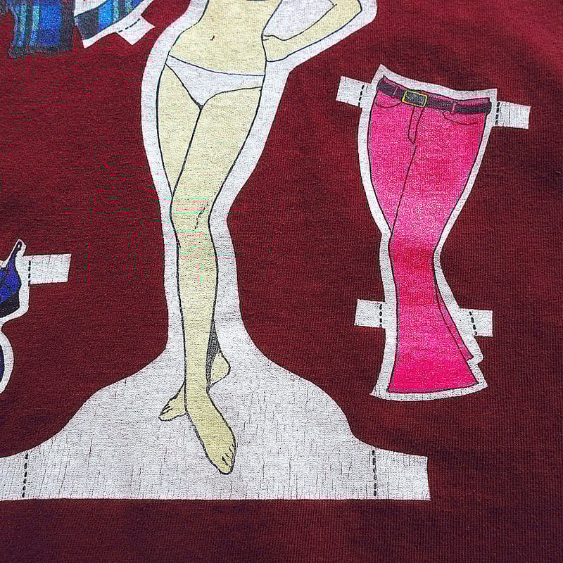 ビンテージ90's○SONIC YOUTHペーパードールプリントTシャツsize