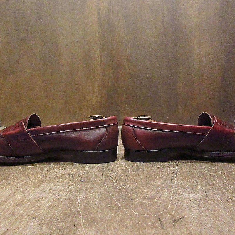 定価の半額以下　 ヴィンテージ加工 レザー ペニーローファー ビンテージ○NORDSTROMペニーローファーバーガンディsize 7D