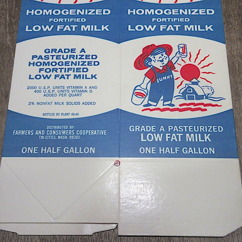 ビンテージ60's○DEADSTOCK Sunshineミルクカートン○260111z6-ot