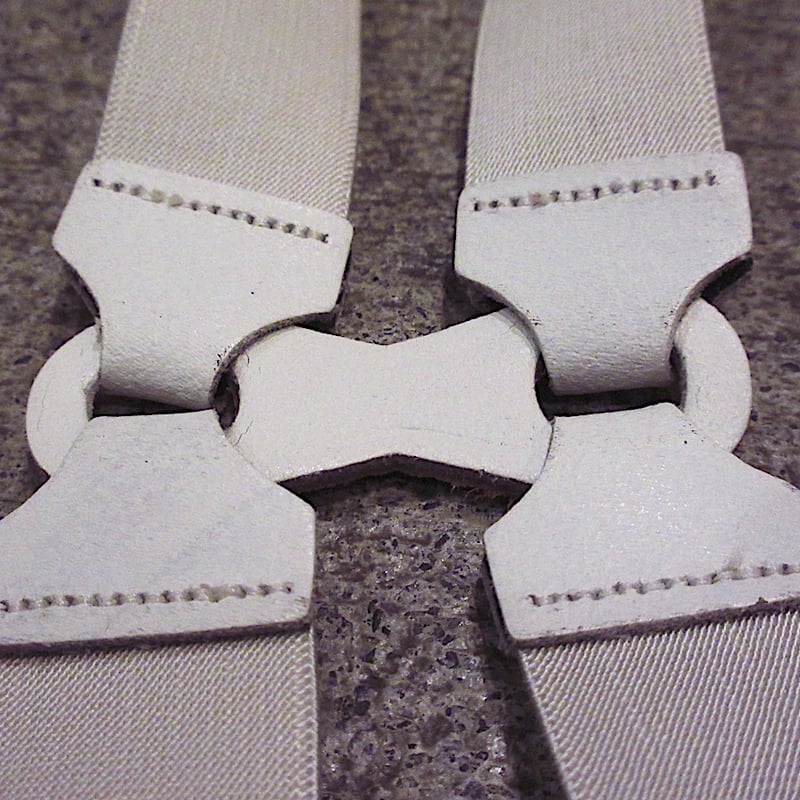 【希少】美品ヴィンテージ サスペンダー ビンテージ50's○DEADSTOCK PARIS Hバックボタン留め