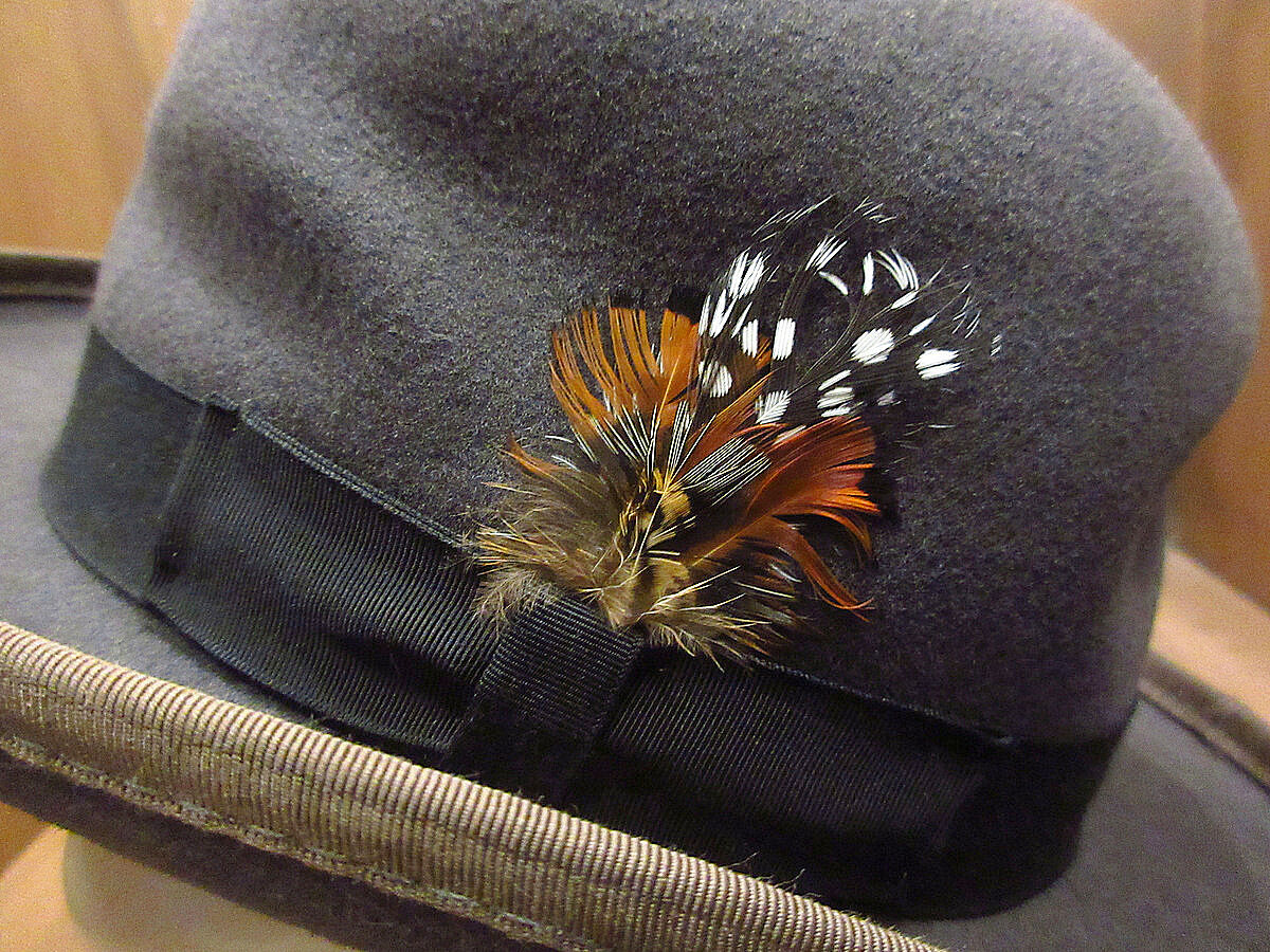 ビンテージ○STACY ADAMSボーラーハットグレーS○210818i3-m-ht-flt