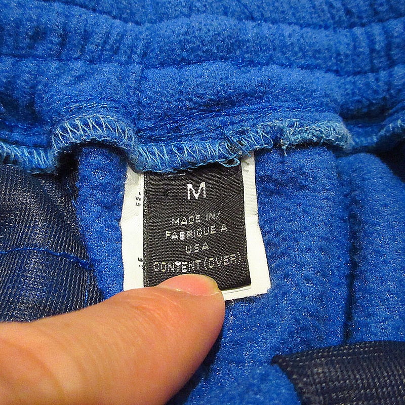 ビンテージ90's○Patagonia雪無しタグフリースパンツ青表記 M