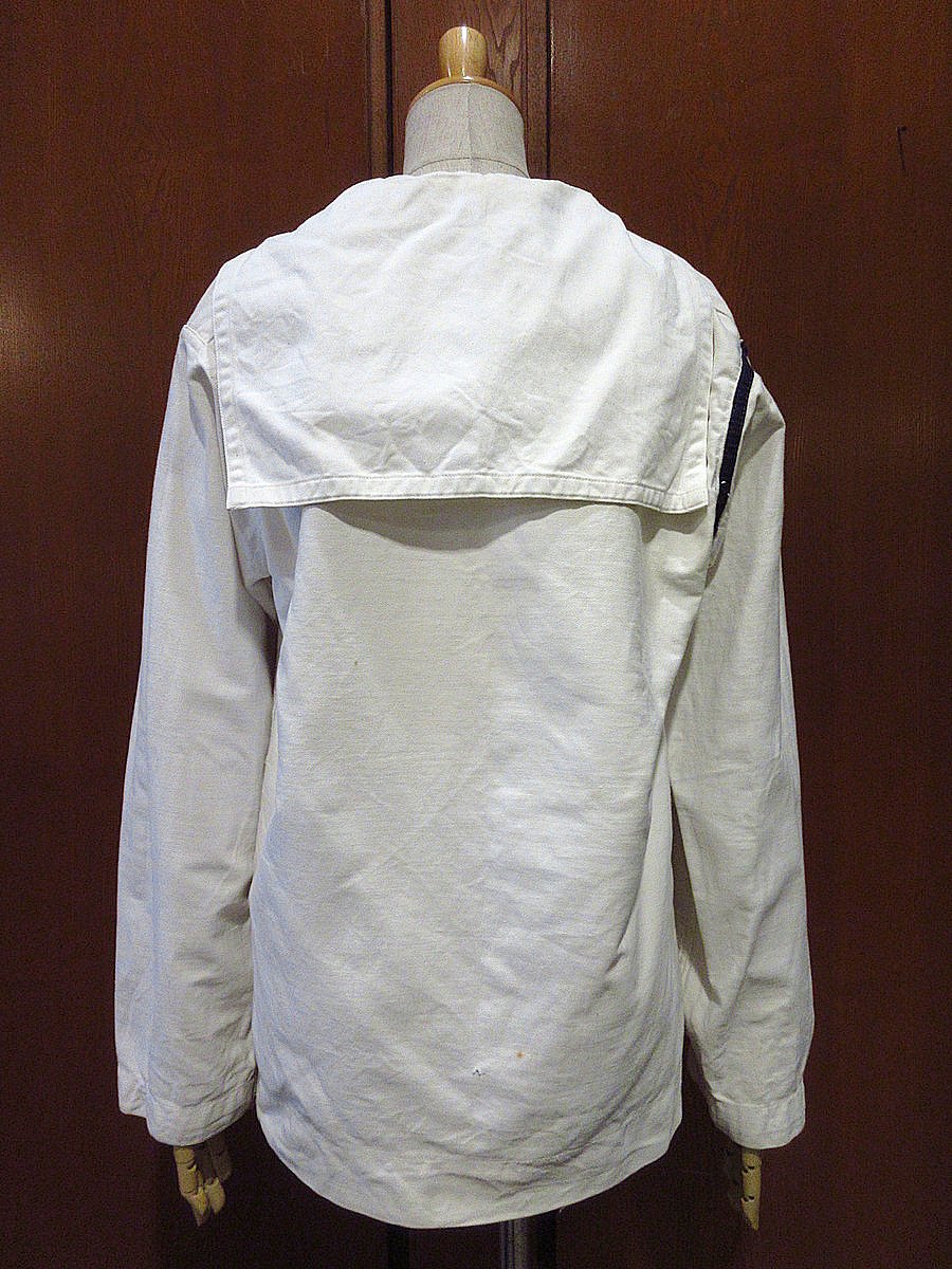 ビンテージ40's○U.S.NAVYコットンセーラーシャツ白○240530i1-m ビンテージ40's○U.S.NAVYコットンセーラーシャツ白○240530i1-m
