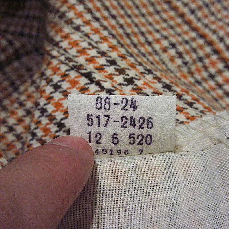 ビンテージ70's○Levi's STA-PREST千鳥格子ブーツカットパンツ表記W36