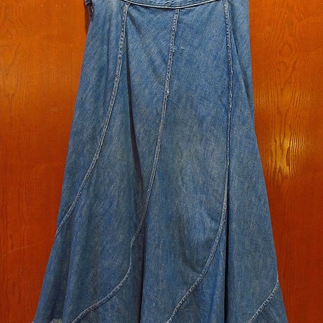 ビンテージ60's70's●パッチワークデニムスカート実寸W64cm●231011i4-w-skt-w25レトロヒッピー