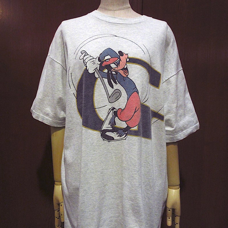 グーフィー プリント Tシャツ 90s 90s ディズニー オフィシャル グーフィー 両面 プリント Tシャツ