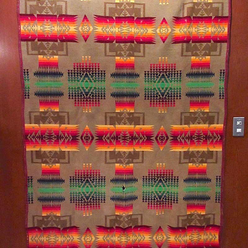 ビンテージ○PENDLETON Beaver Stateネイティブ柄ウール
