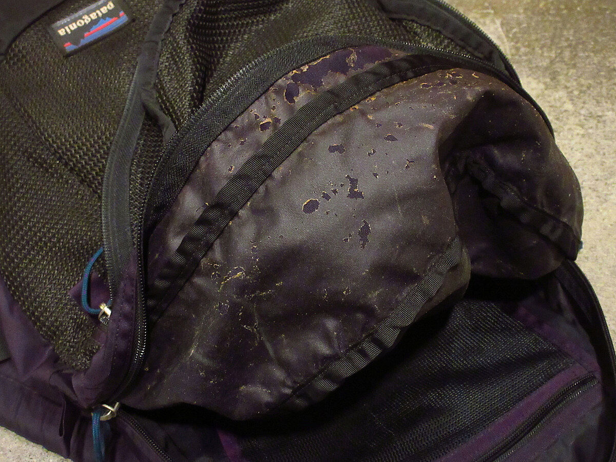 ビンテージ90's○Patagonia 雪無しタグ バックパック紫○210611s6-bag-