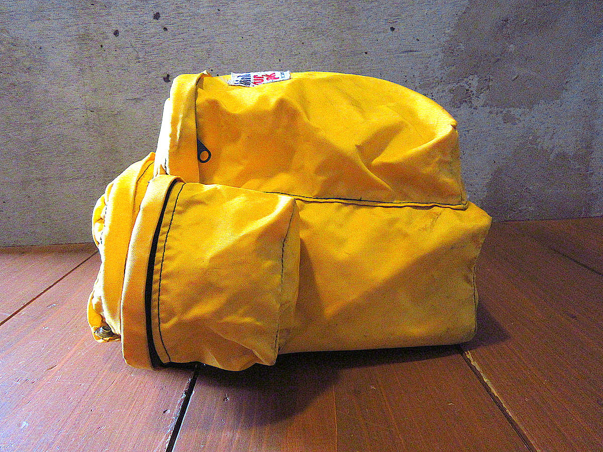 ビンテージ70's80's○Kirtland tour pakナイロンリアバッグ黄○25032