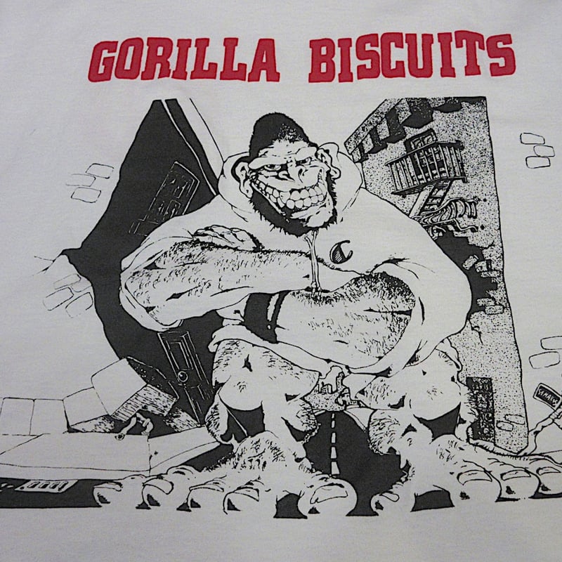 90s GORILLA BAR Tシャツ プリント シルバー メタル ゴリラ GORILLA