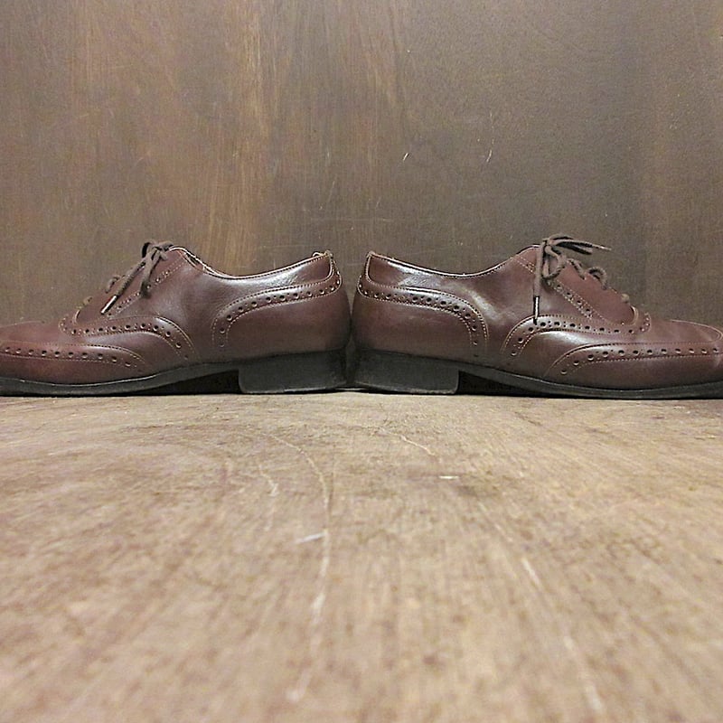 ビンテージ○NUNN-BUSHレザーウイングチップシューズ茶size 9 1