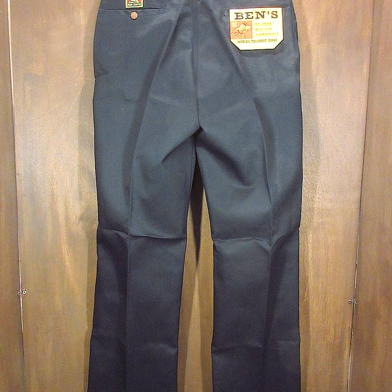 ビンテージ70's80's○DEADSTOCK BEN DAVISワークパンツ黒表記W33 ビンテージ70's80's○DEADSTOCK BEN DAVISワークパンツ黒表記W33