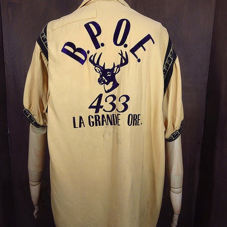 80~90年代 Trimark バックプリント ボウリングシャツ カナダ製 メンズL ヴィンテージ /eaa263643