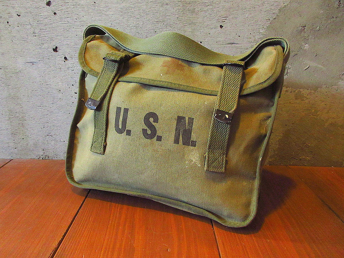 40s US ミリタリー ホルピタルバッグ メディカルバッグ ビンテージ40's○U.S.NAVYメディカルバッグ○240705k5-bag-ot 1940