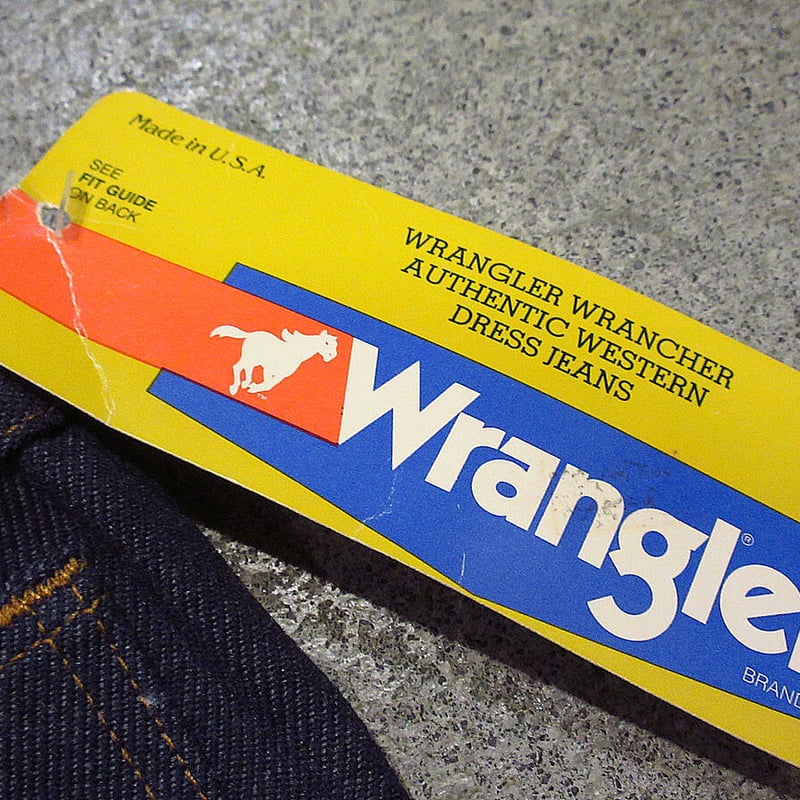 ビンテージ70's80's○DEADSTOCK Wrangler WRANCHERデニム風ブー...