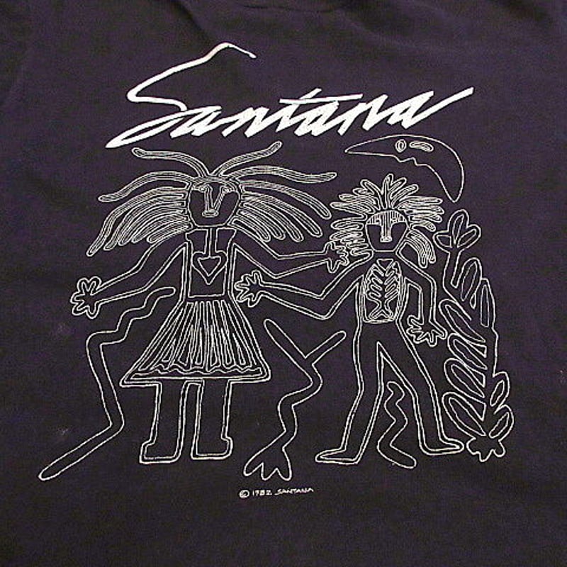 ビンテージ80's○Santana 1982年ツアーTシャツ黒size M