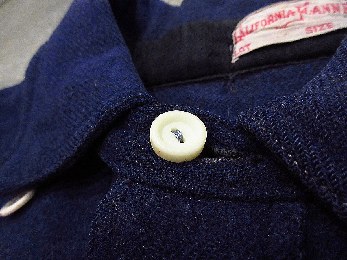 ビンテージ20's30's○CALIFORNIA FLANNELチンストラップ付きプル