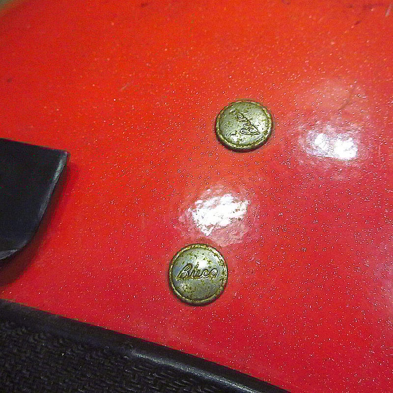 ビンテージ60's○BUCO GUARDIANバイザー付きハーフヘルメット赤size 6