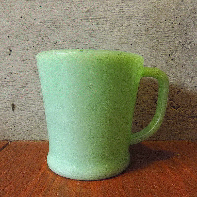 食器　ファイヤーキング ビンテージ○Fire Kingジェダイフラットボトムマグ○240913k1-frk