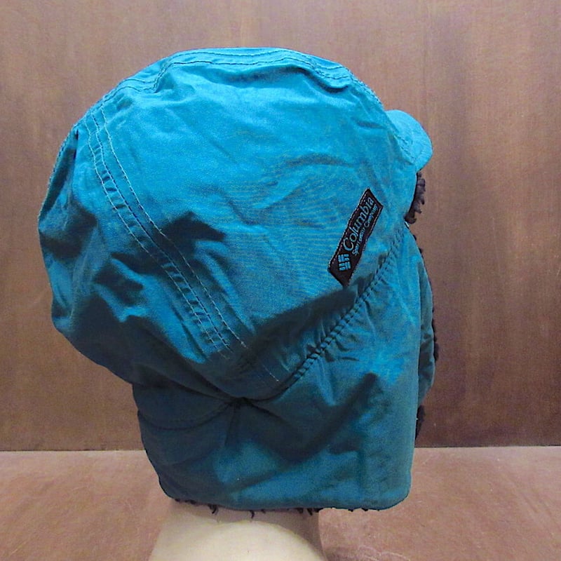 ビンテージ90's○Columbia耳当て付き裏ボアナイロンキャップsize L/XL
