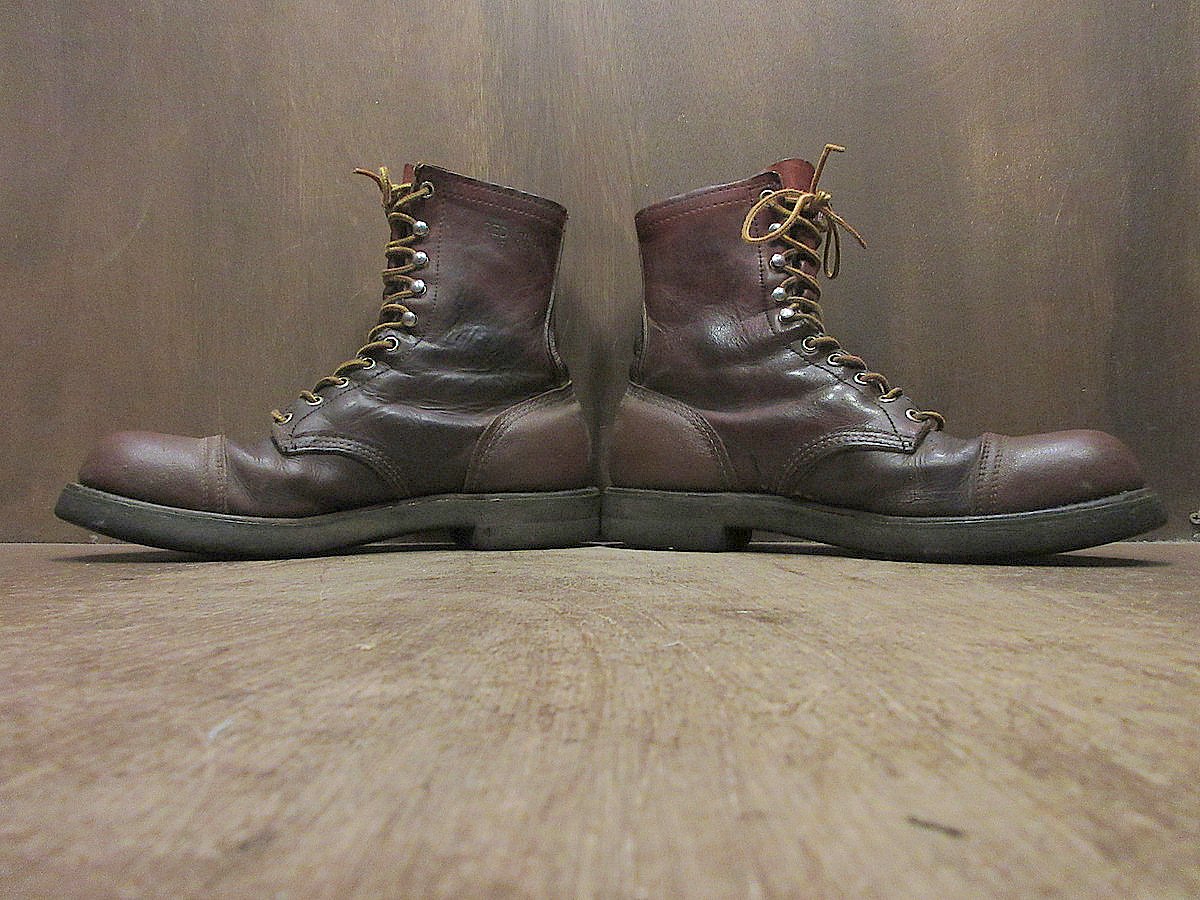ビンテージ70's80's○RED WINGレザーワークブーツ茶○250603j8-m