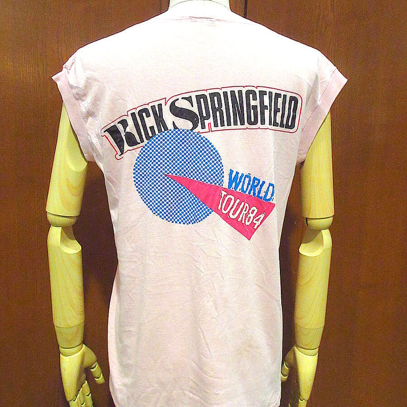 ビンテージ80's○RICK SPRINGFIELD 1984年ワールドツアーノースリーブT