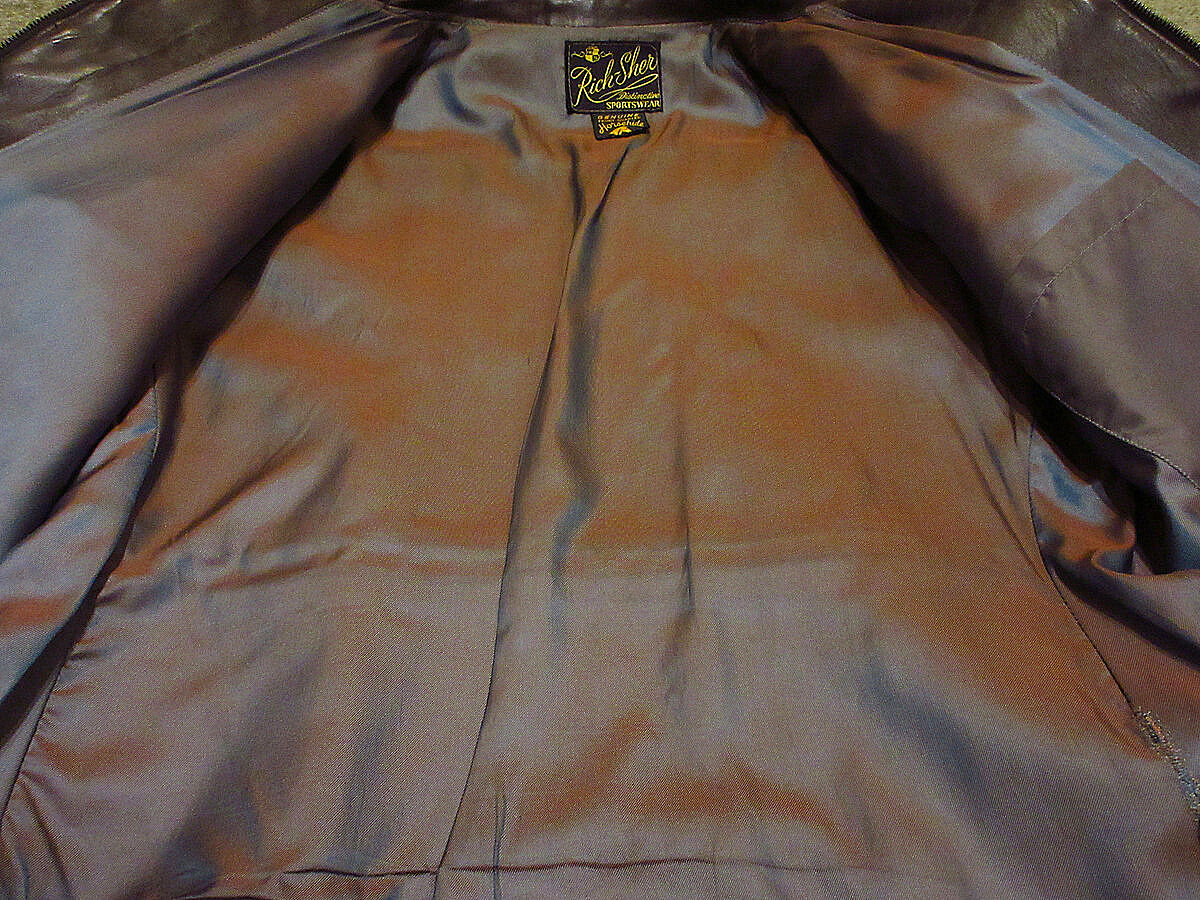ビンテージ50's○Rich-Sherホースハイドカーコート茶○211025k5-m-jk-l