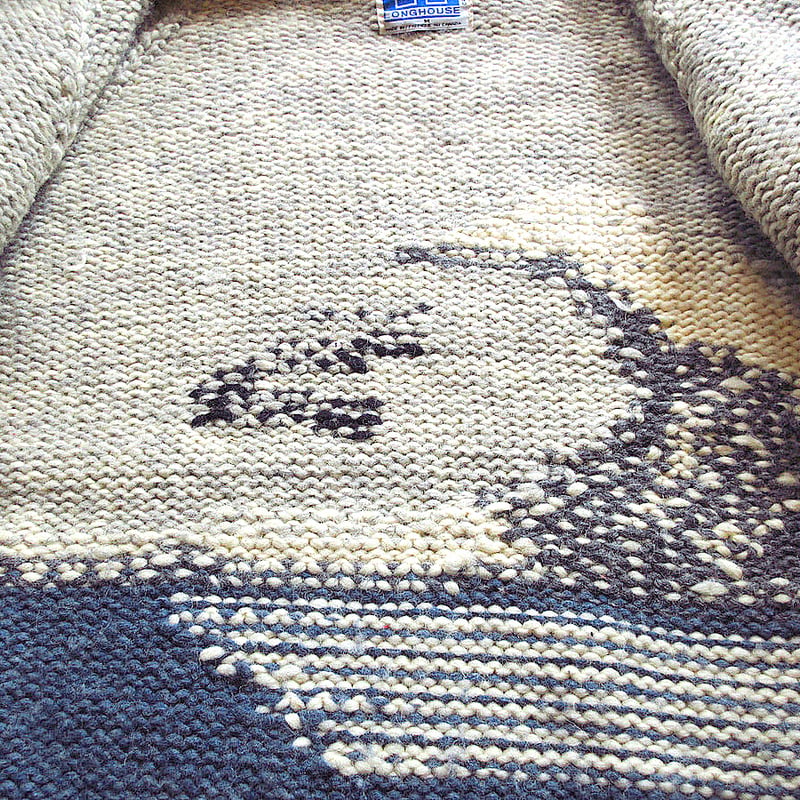 ビンテージ○LONG HOUSE波カウチンセーターsize M○231107k-m-cow セ