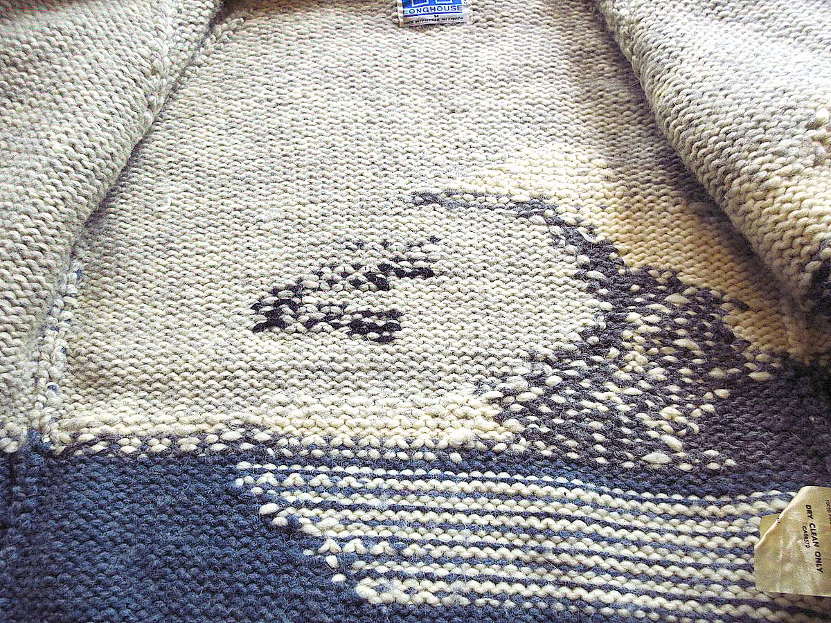 ビンテージ○LONG HOUSE波カウチンセーターsize M○231107k-m ビンテージ○LONG HOUSE波カウチンセーターsize M○231107k-m