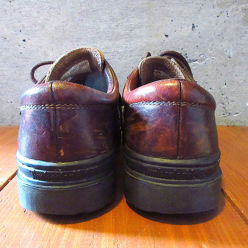 ビンテージ90's○Timberlandモックトゥミッド茶size 9M○250412k8-m