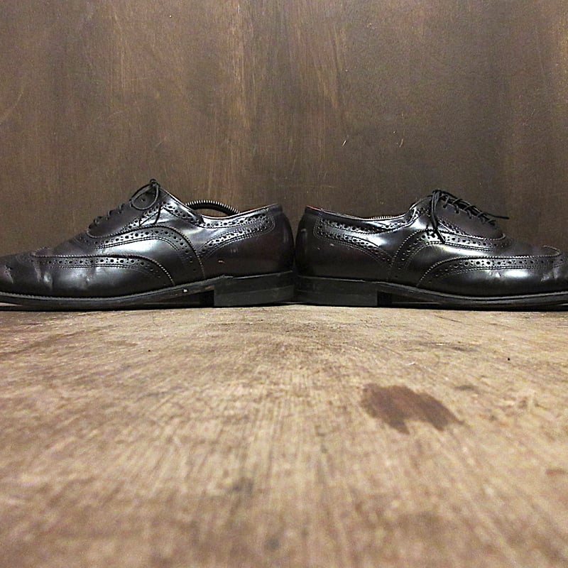 ビンテージ80's○EXECUTIVE IMPERIALレザーウイングチップシューズ茶