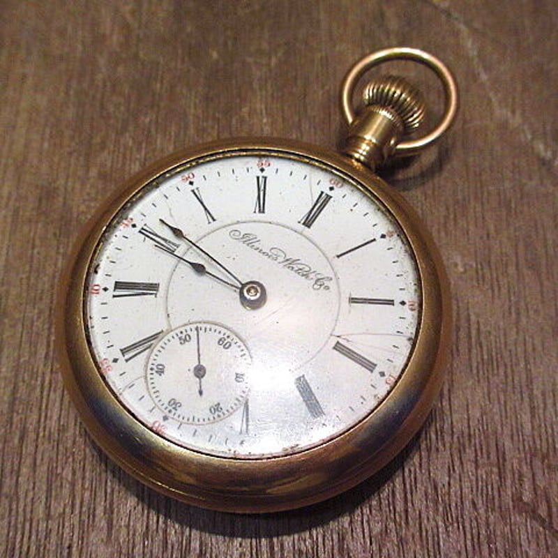 ビンテージ1900's○Illinois Watch Co懐中時計○200914n7-wtc