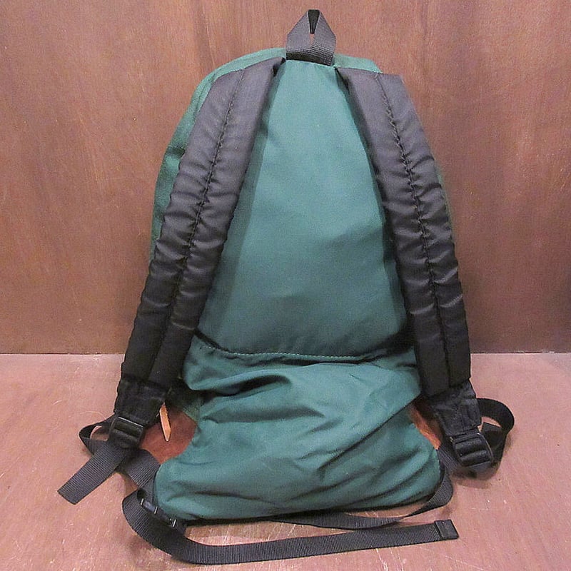 ビンテージ80's○L.L.Beanボトムスウェードバックパック緑○230817j3