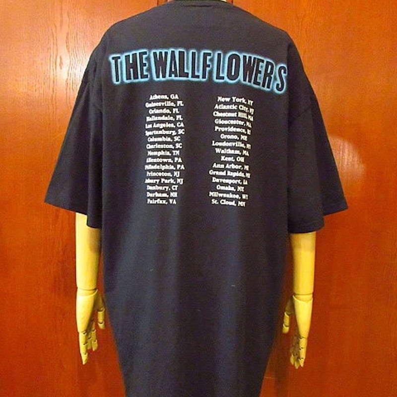 ビンテージ90's○The Wallflowers 両面プリントツアーTシャツ黒 Size X