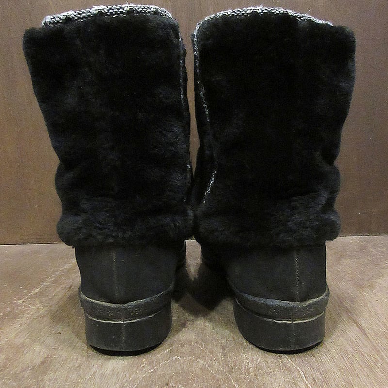 ビンテージ70's○SNOWLANDエスキモーブーツ黒×グレーsize 8○241029j1-